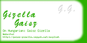 gizella gaisz business card